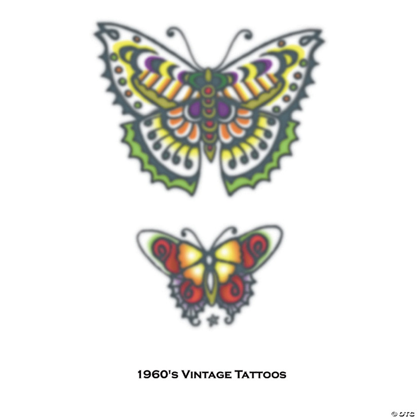 Tattoo Vintage Butterflies Image