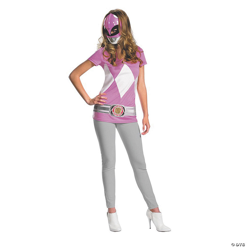 Teen Girl's Alternative Pink Ranger Costume - Standard Image