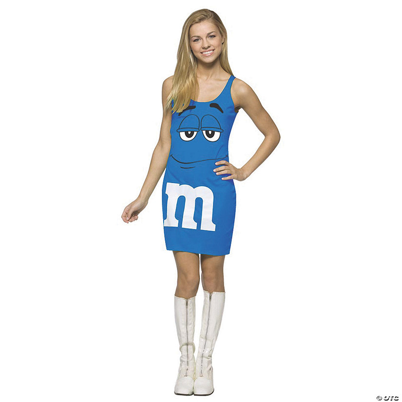 Teen Girl's Blue M&M's&#174; Tank Dress Costume - Standard Image
