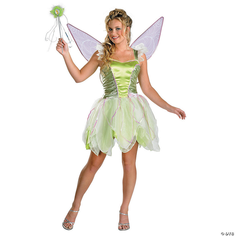 Teen Girl's Deluxe Tinker Bell Costume - Medium Image