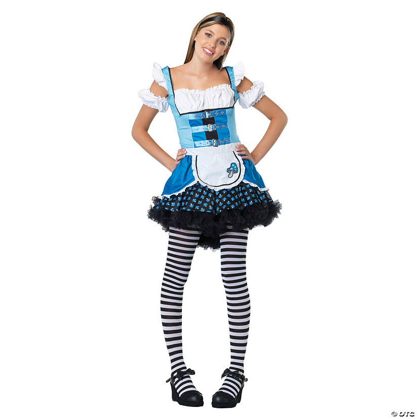 Teen Girl's Mushroom Alice Costume Medium Large 12-14 Image