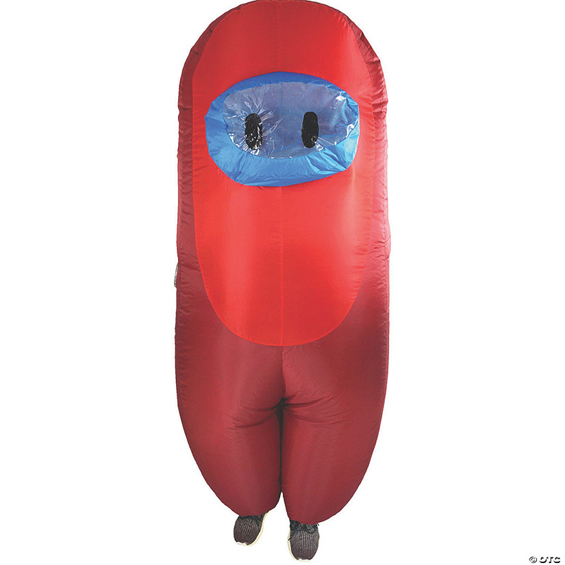 Teen Red Inflatable Crewmate Killer Costume Image