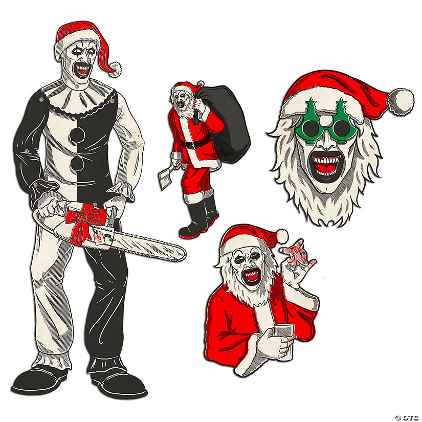 Terrifier 3&amp;#8482; Art the Clown Cutout Wall Decorations - 4 Pc. Image