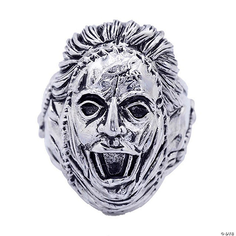 The Texas Chainsaw Massacre&amp;#8482; Leatherface Face Plated Brass Ring - Size 12 Image