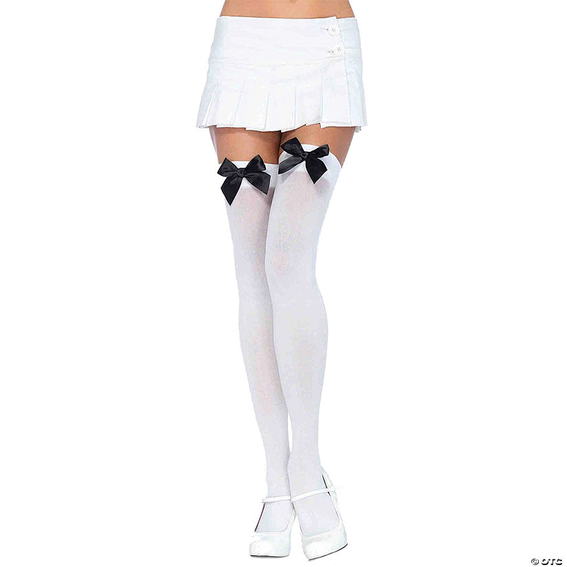 Thigh High Stockings With Bow Image