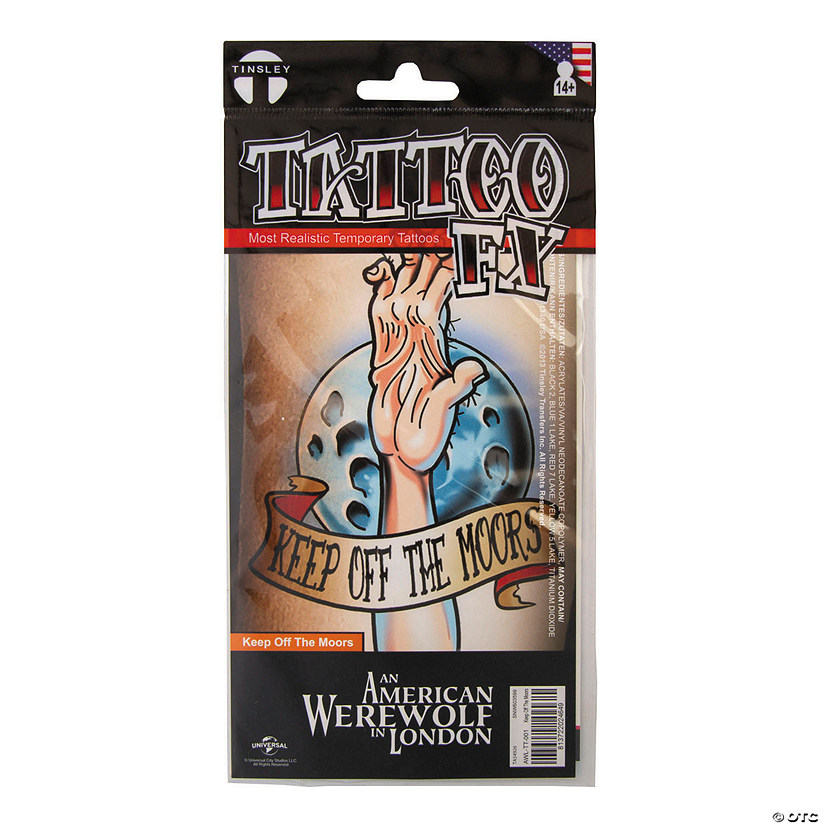 Tinsley Transfers An American Werewolf in London&amp;#8482; Keep Off The Moors Temporary Tattoo Image
