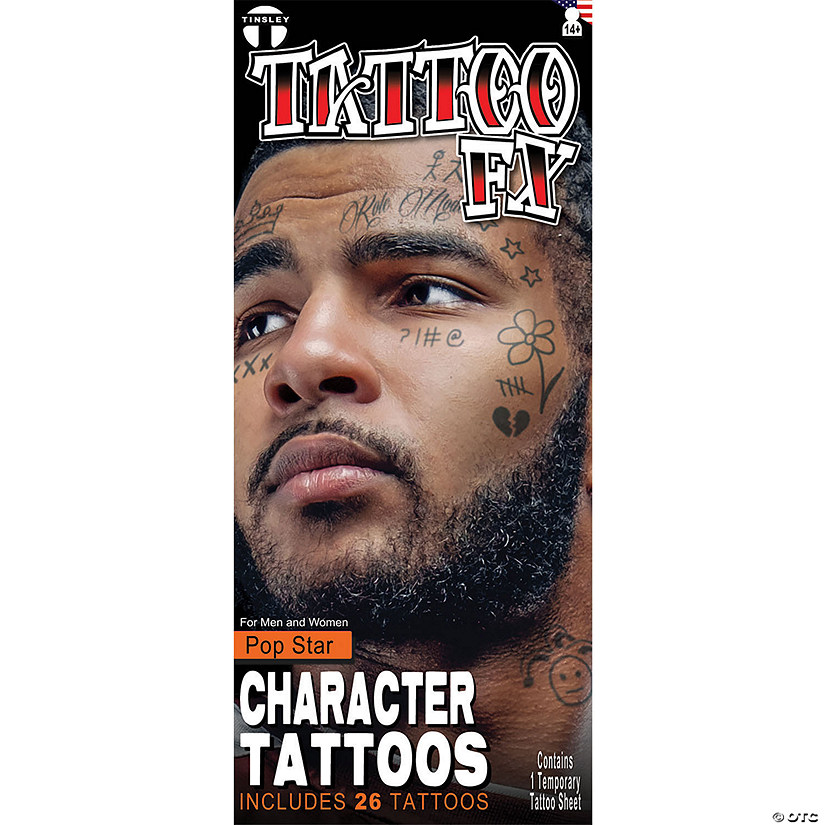 Tinsley Transfers Character Pop Star Temporary Tattoos Image