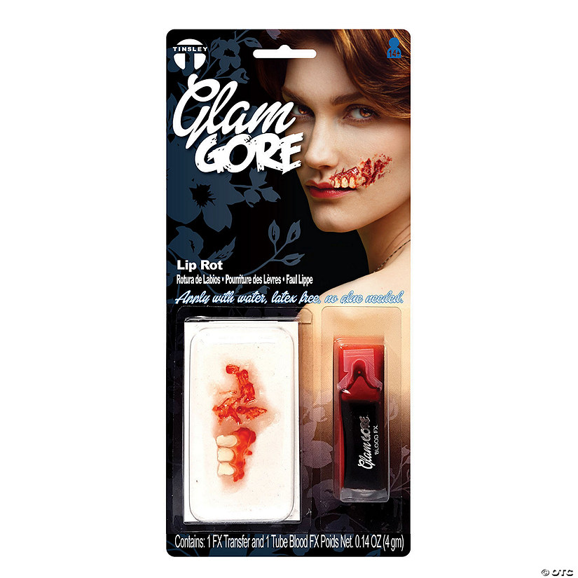 Tinsley Transfers Glam Gore Lip Rot 3D FX Transfer Prosthetic Image