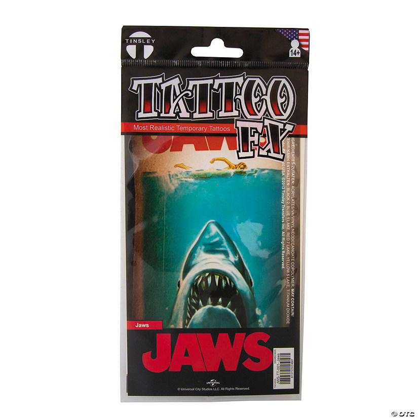 Tinsley Transfers Jaws&amp;#8482; Poster Art Temporary Tattoo Image