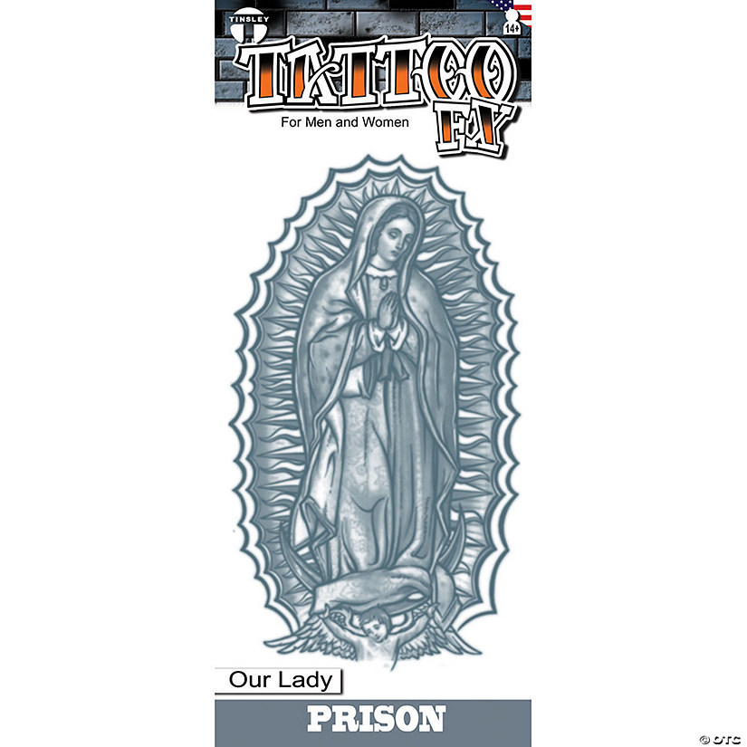 Tinsley Transfers Prison Our Lady Temporary Tattoo Image