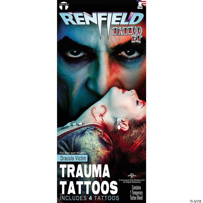 Tinsley Transfers Renfield&amp;#8482; Dracula&amp;#8217;s Victim Temporary Tattoo Image