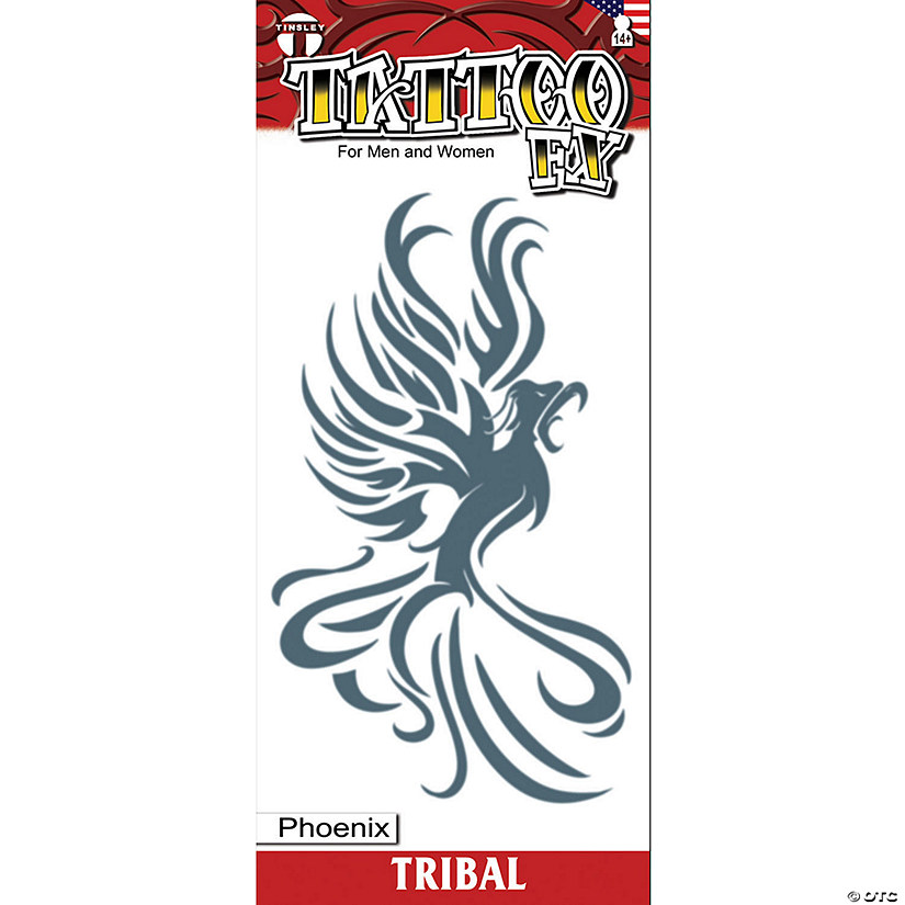 Tinsley Transfers Tribal Phoenix Temporary Tattoo Image
