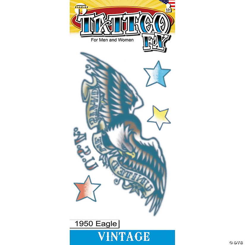 Tinsley Transfers Vintage 1950 Eagle Temporary Tattoo Image