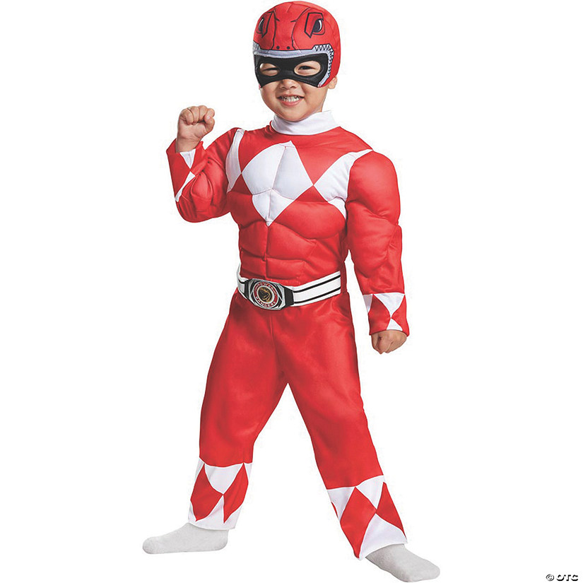Toddler Boy&#8217;s Muscle Chest Power Rangers&#8482; Red Ranger Costume - 3T-4T Image
