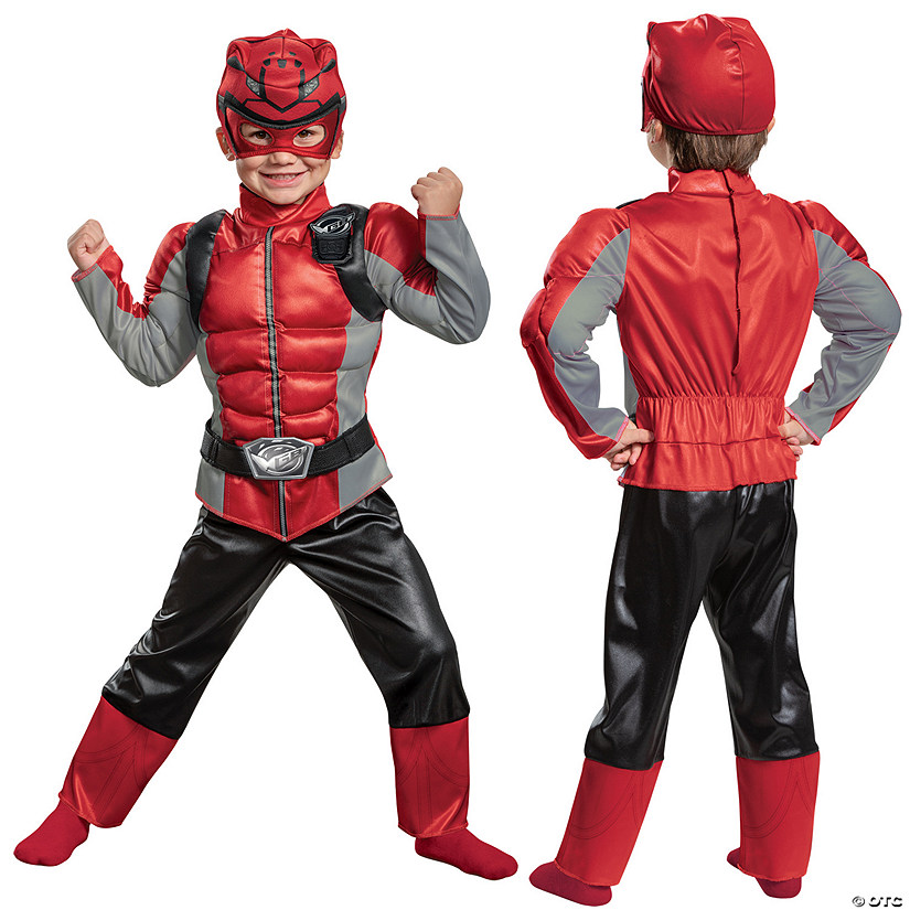 Toddler Boy's Beast Morphers Muscle Red Ranger Costume Image