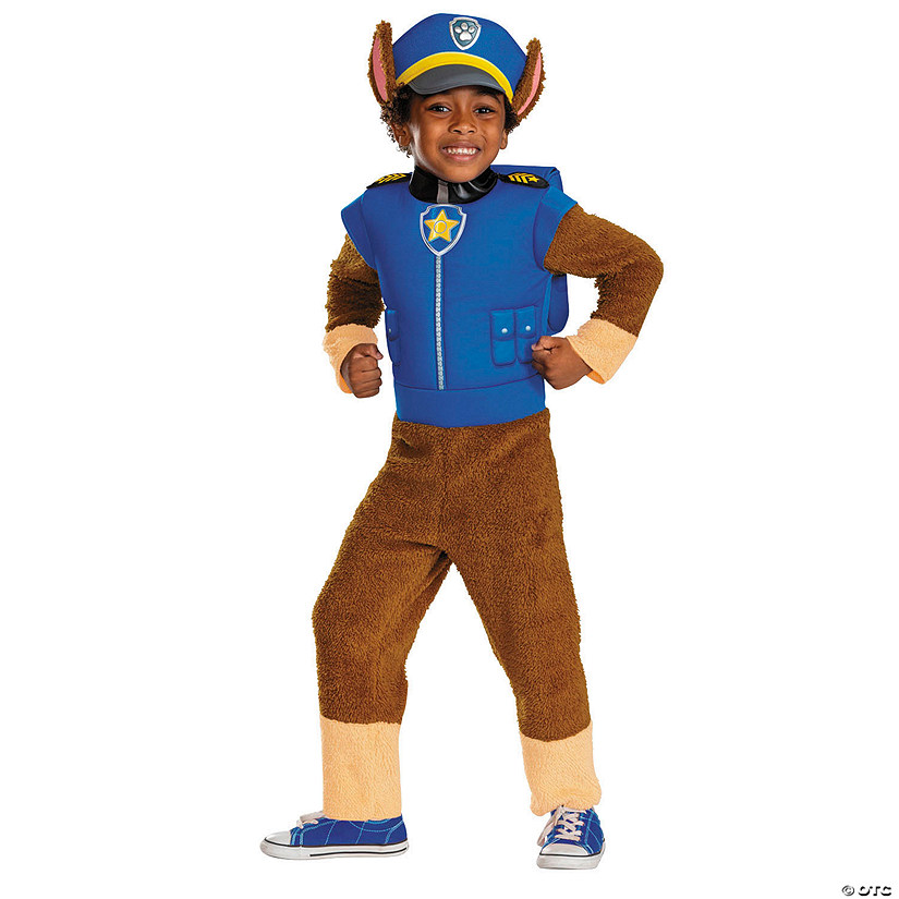 Toddler Deluxe Paw Patrol&amp;#8482; Chase Jumpsuit Costume Image
