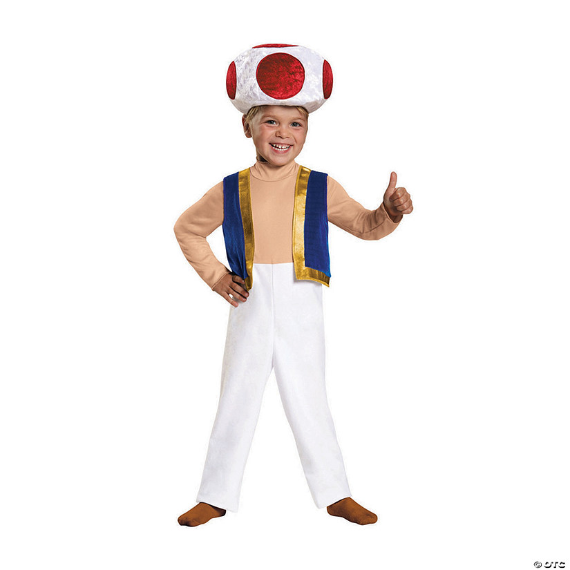Toddler Deluxe Super Mario Bros.&amp;#8482; Toad Costume - 3T-4T Image