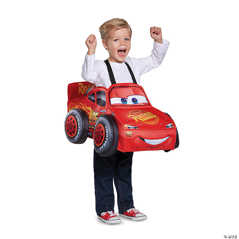 Toddler Disney Pixar's Lightning McQueen 3D Overlay Car Costume - One Size Image