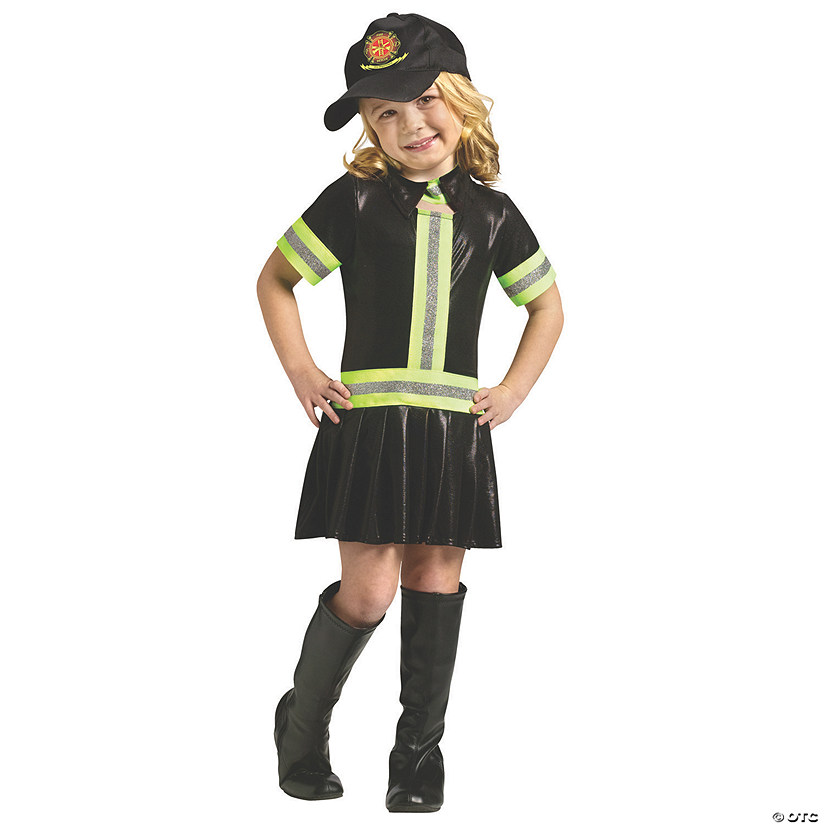 Toddler Girl&#8217;s Firefighter Costume - 24 Months-2T Image