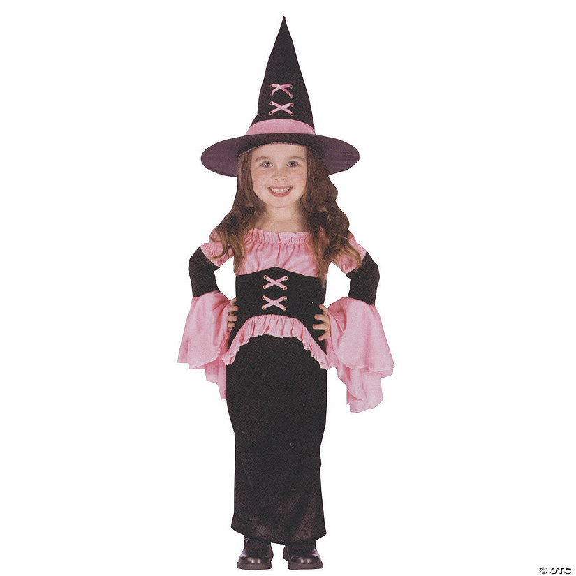 Toddler Girl&#8217;s Pretty Pink Witch Costume - 2T-4T Image