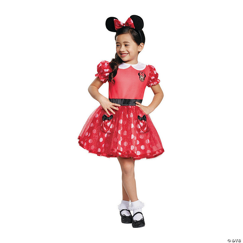 Toddler Girl&#8217;s Red Minnie Mouse Costume Dress Image