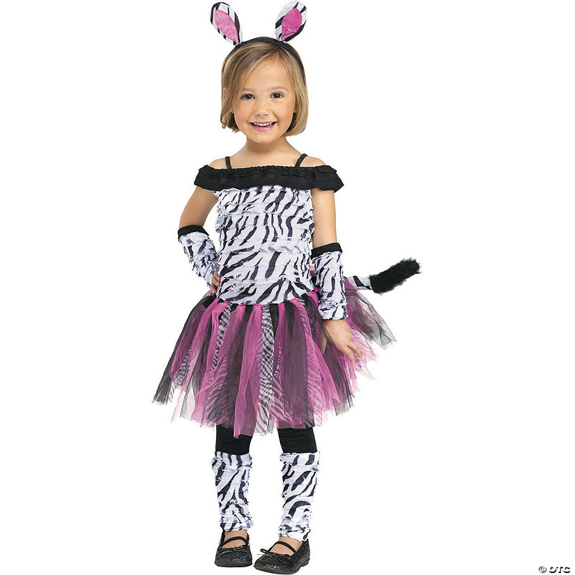 Toddler Girl&#8217;s Zebra Costume - 3T-4T Image