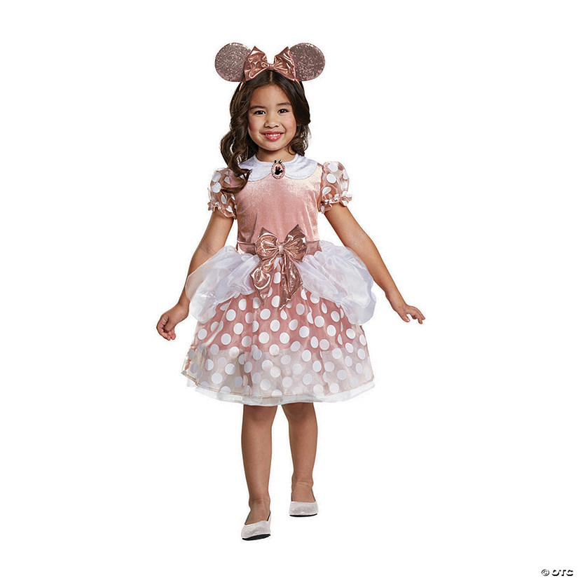 Toddler Girl's Rose Gold Minnie Costume - 3T-4T Image