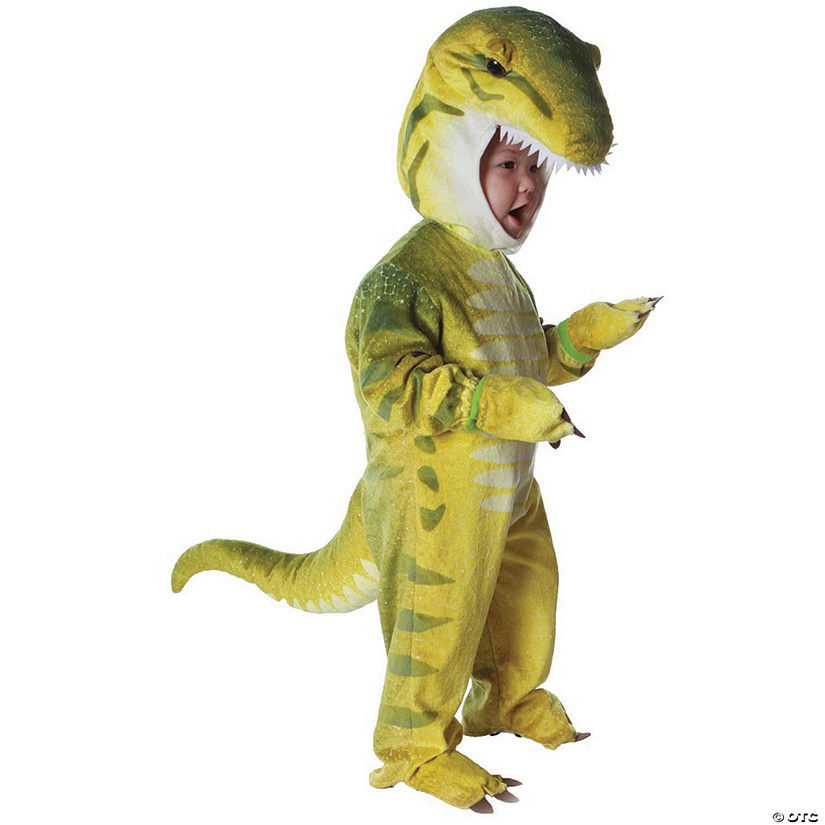 Toddler Green T-Rex Dinosaur Jumpsuit Costume Image