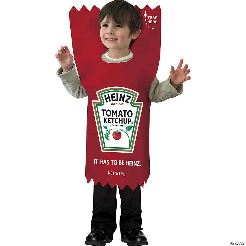 Toddler Heinz Ketchup Packet Costume Image