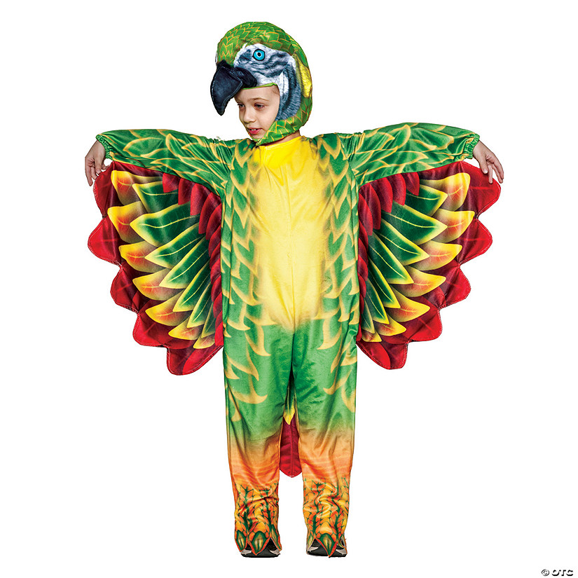 Toddler Printed Green Parrot Costume Image