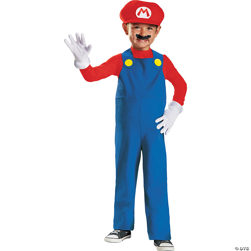 Toddler Super Mario Bros. Mario Jumpsuit Costume - 2T Image