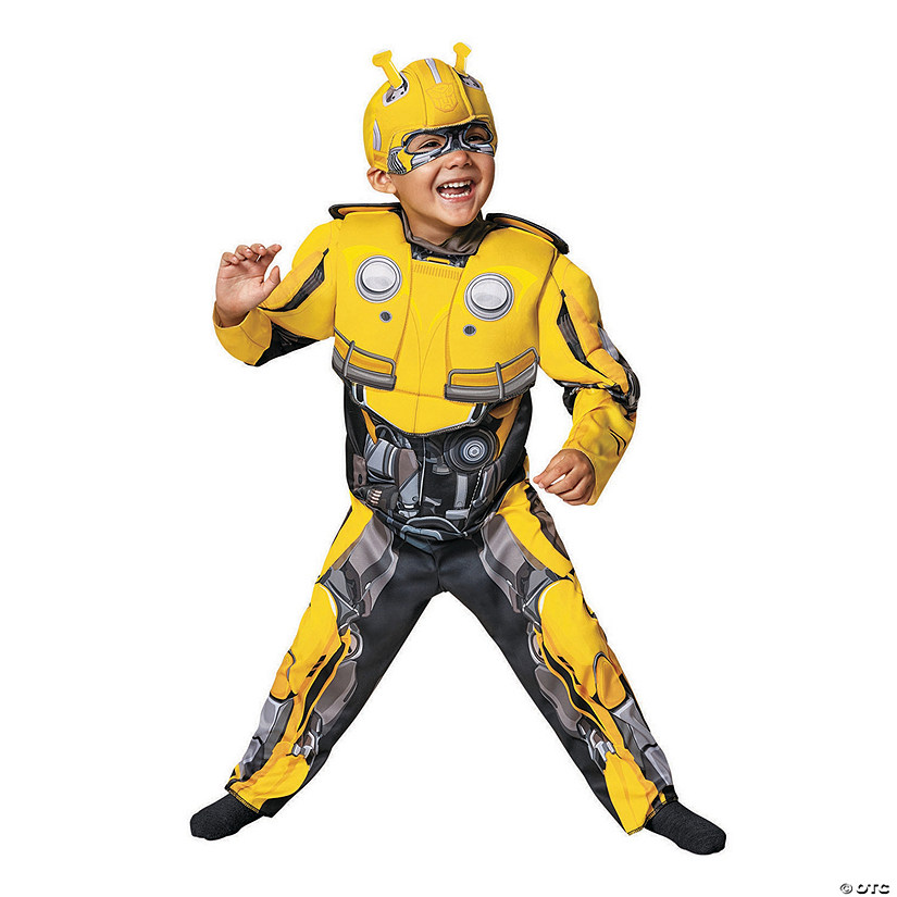 Toddler Transformers Bumblebee Muscle Costume 3T-4T Image