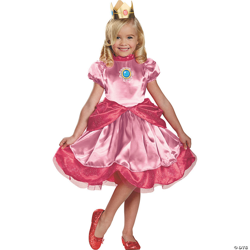 Toddler's Deluxe Princess Peach Costume - 3T-4T Image