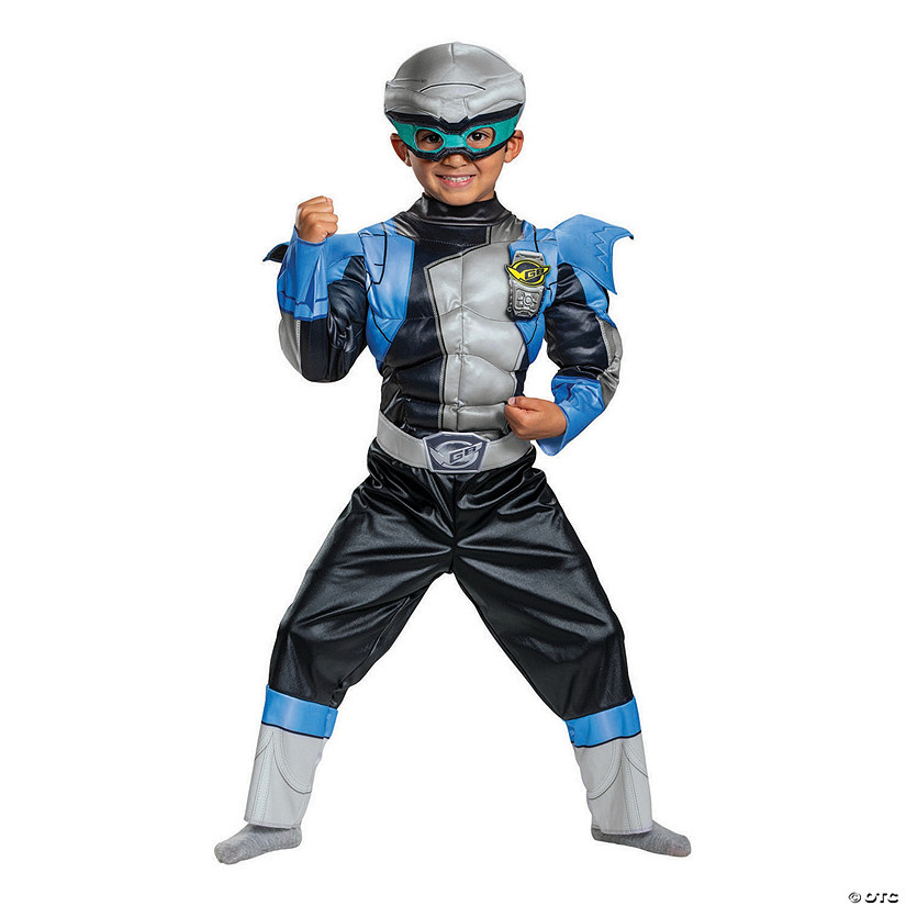 Toddler's Muscle Silver Ranger Beast Morphers Costume Image