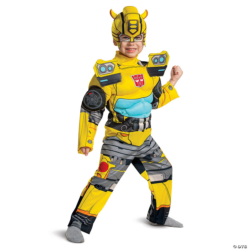 Toddlers Muscle Transformers&amp;#8482; Bumblebee Jumpsuit Costume - 2T Image