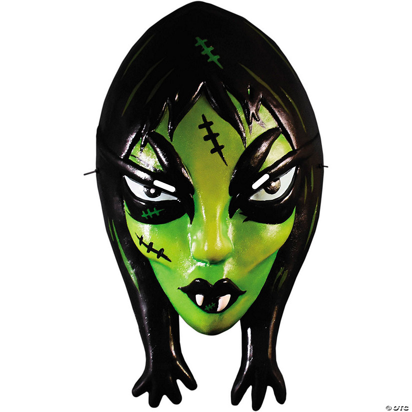 Toxictoons&amp;#8482; Ghoulena Monster Plastic Molded Mask - One Size Image