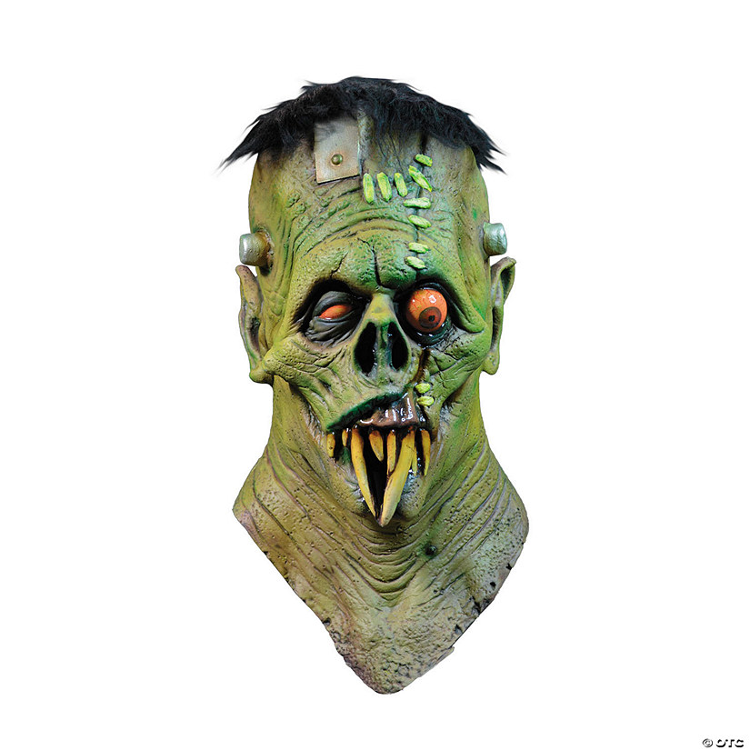 Toxictoons&#8482; Green Gruesome Monster with Hair Sculpted Latex Mask Image