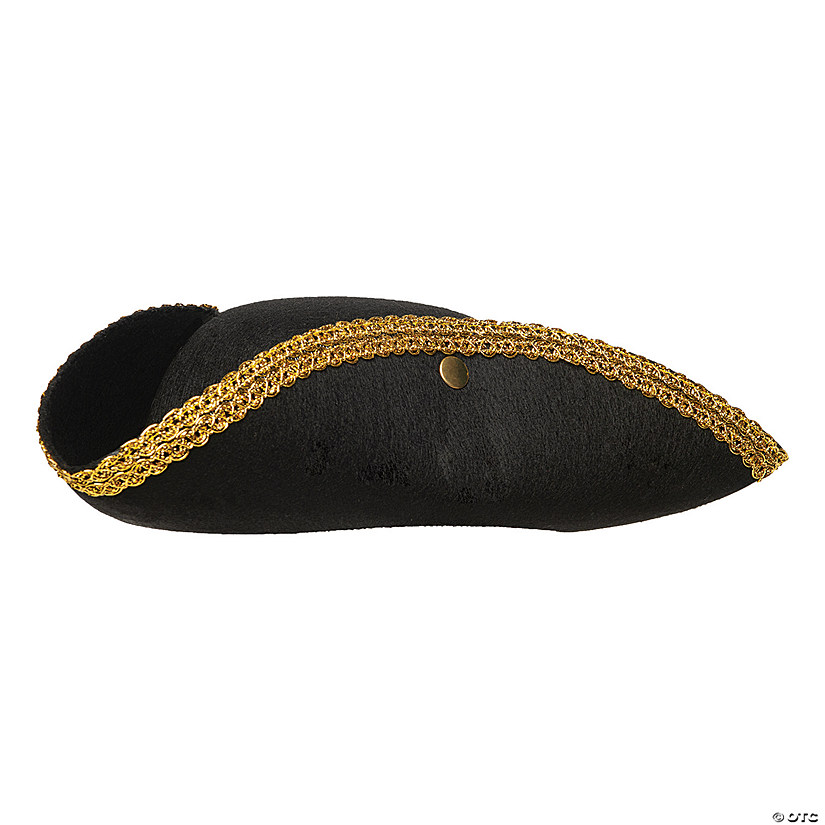 Tri Corner Hat With Gold Trim Image