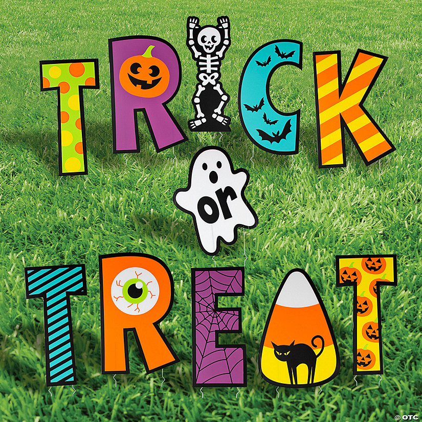 Trick-or-Treat Yard Signs - 11 Pc. Image