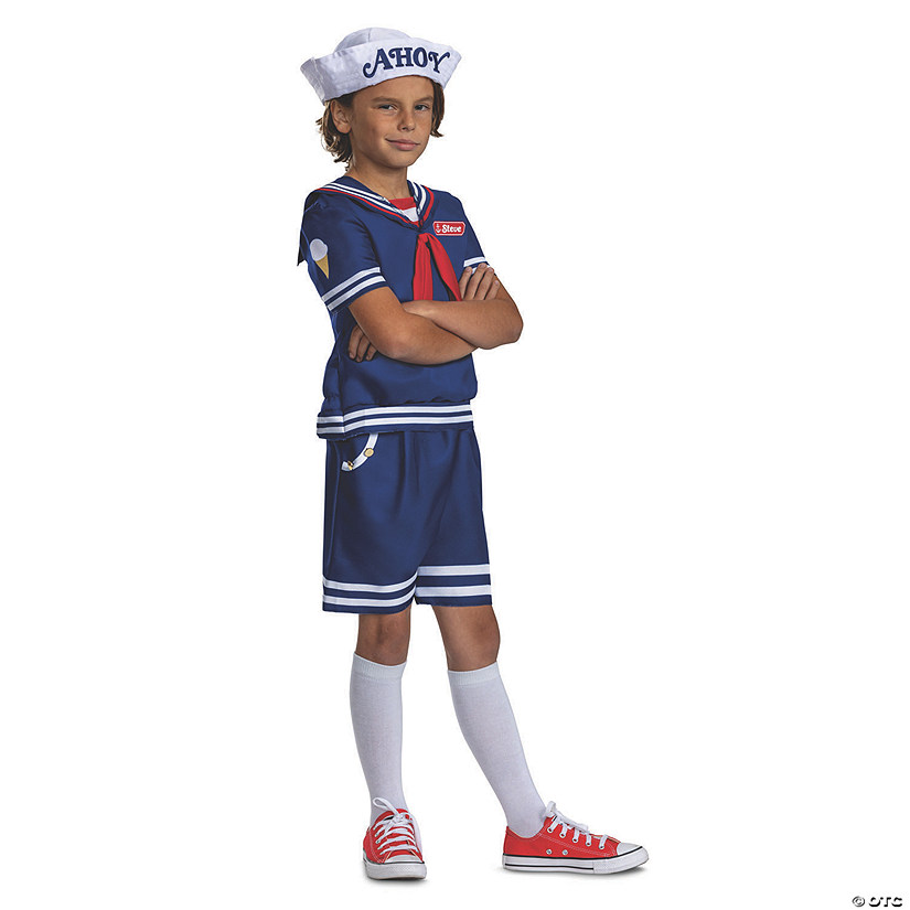 Tween Classic Stranger Things&#8482; Steve Scoops Ahoy Costume Image