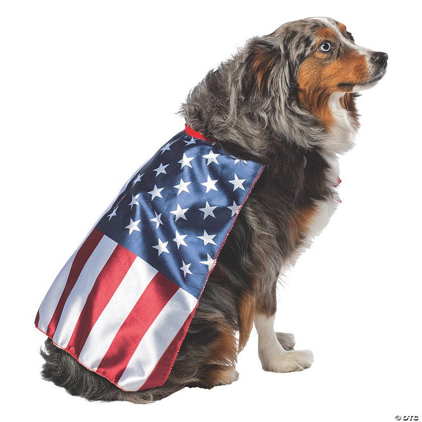 USA Flag Cape Dog Costume - Large Image