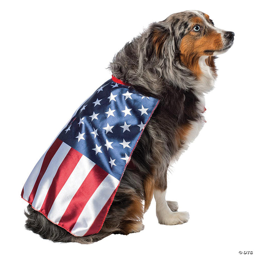 USA Flag Cape Dog Costume - Medium Image