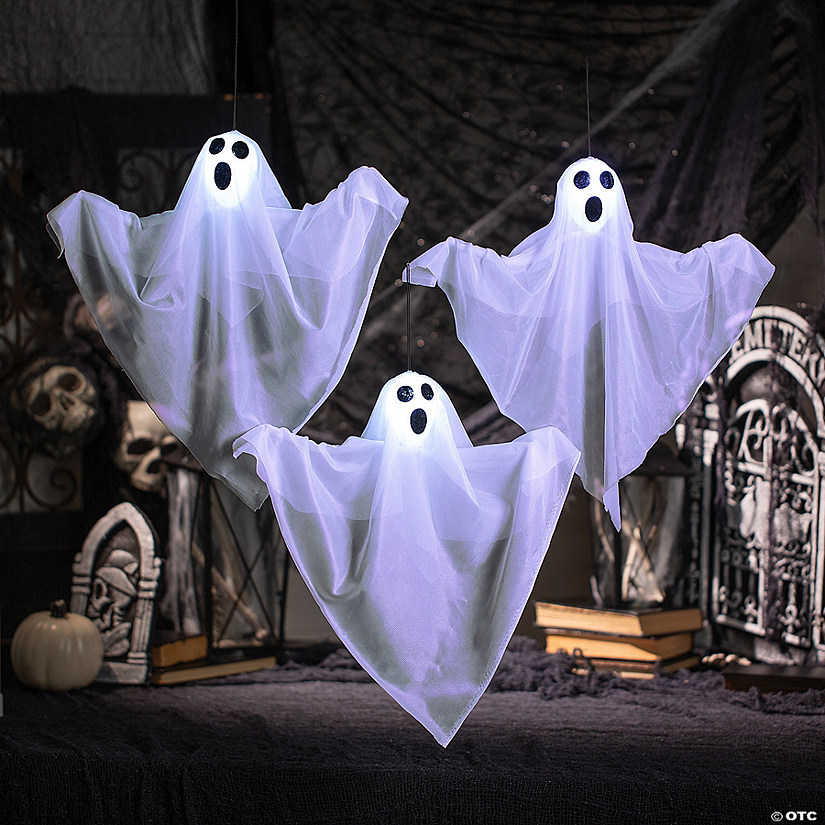 Value LED Hanging Ghosts Halloween Decoration Image