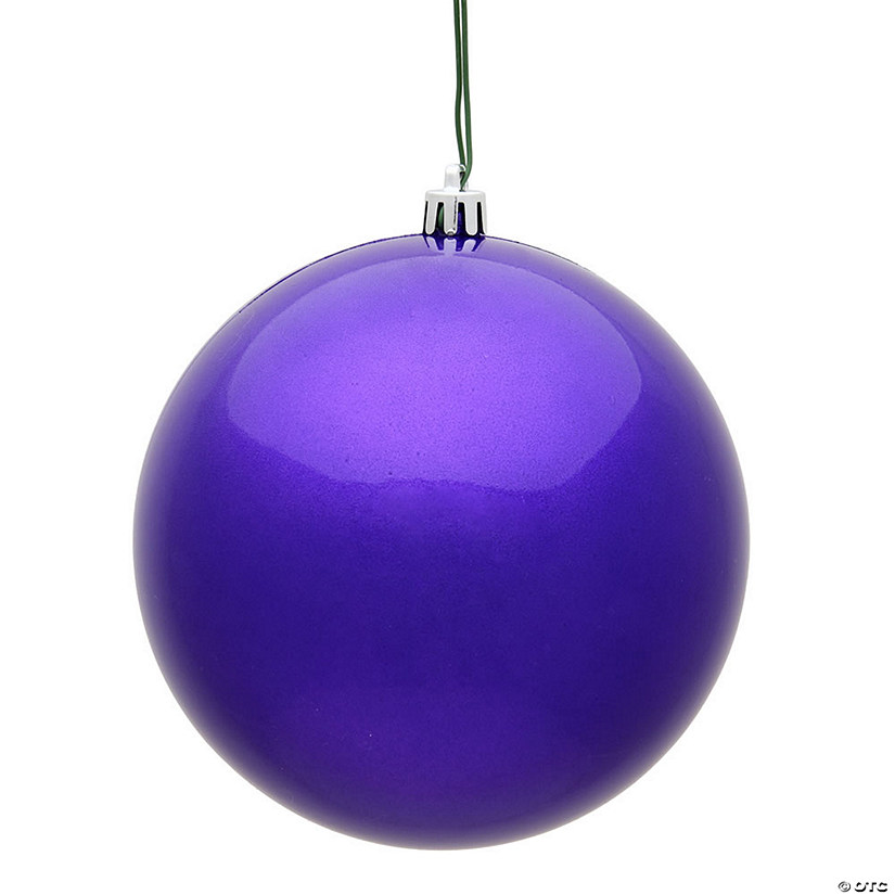 Vickerman 10" Purple Candy Ball Ornament Image