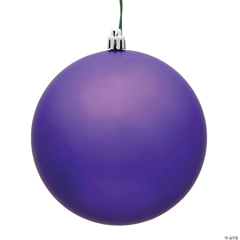 Vickerman 8" Purple Matte Ball Ornament Image
