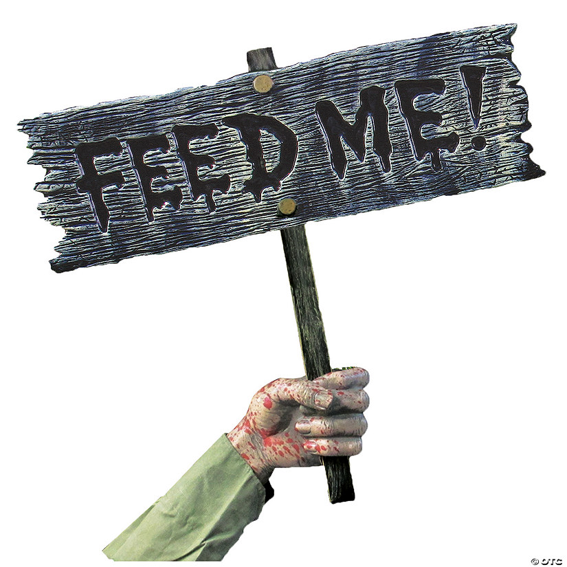 Warning From Below-Feed Me Sign Image