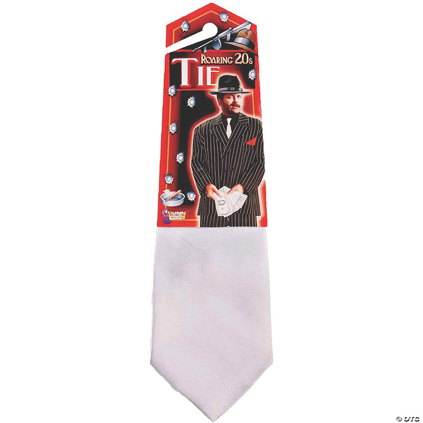 White Gangster Tie Image