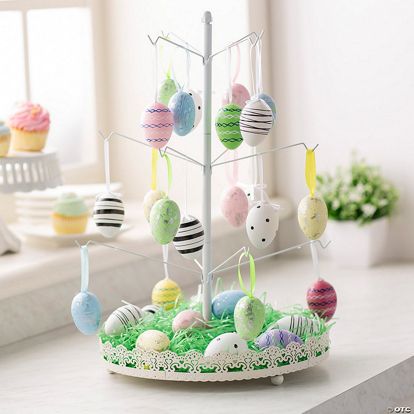 White Metal Ornament Tabletop Tree Image
