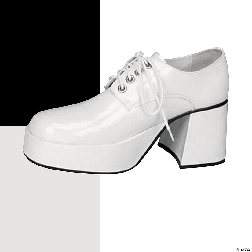 White Patent Leather Platform Shoes Image