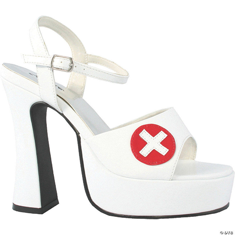 White Sexy Nurse Shoes - Size 7 Image
